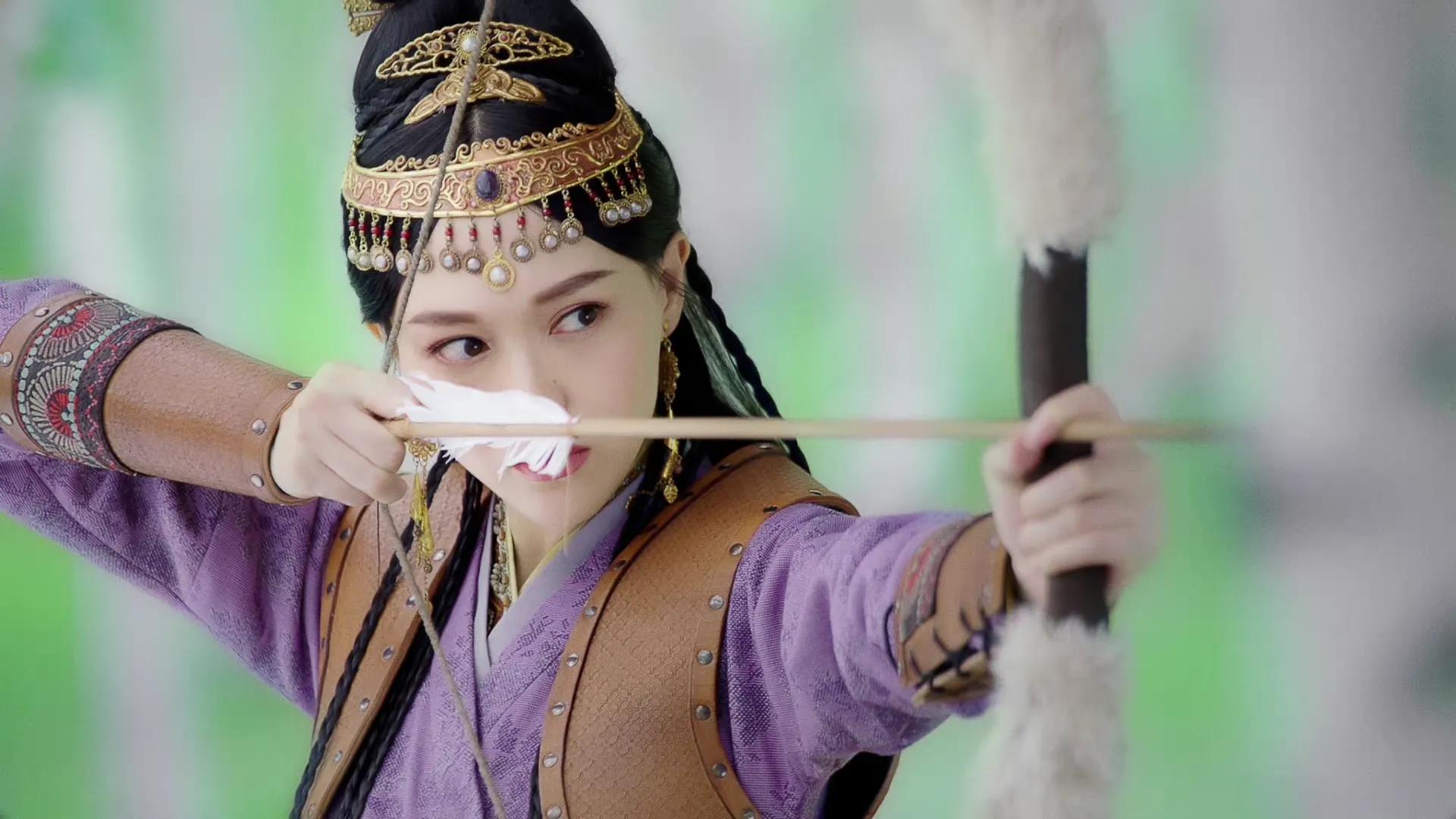 唐嫣《燕云台》骑大马 射大箭，草原女孩的日常
