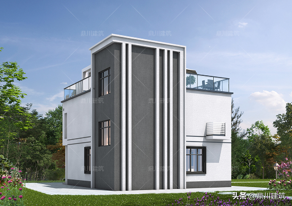 农村三层平顶房子图片(11款平顶别墅户型) - 赤虎壹号