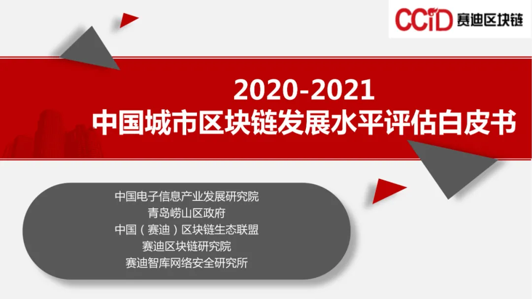 17页PPT！赛迪发布《2020-2021中国城市区块链发展水平评估白皮书》