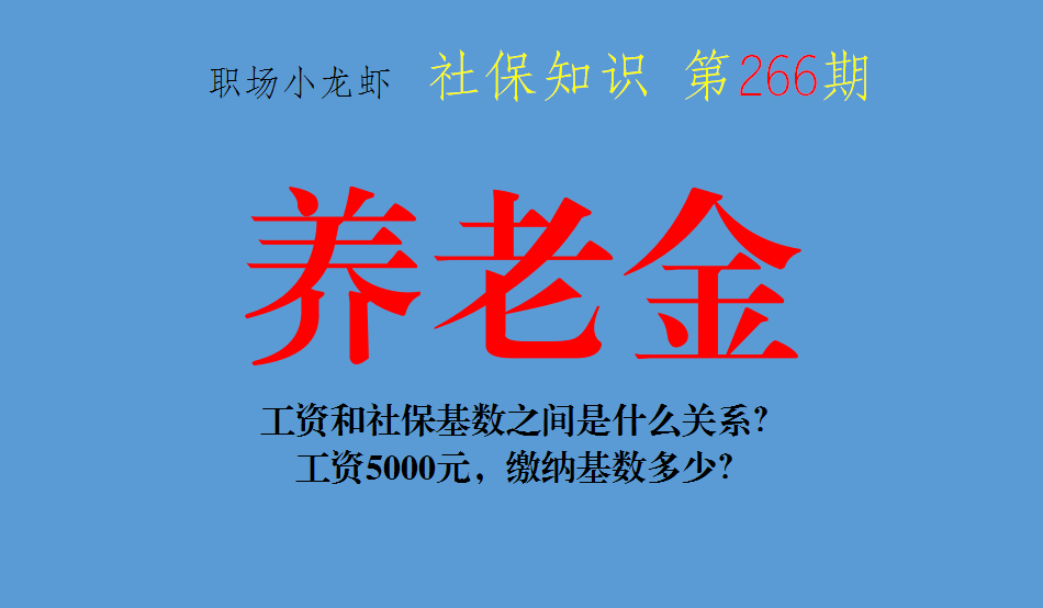 工资和社保基数之间是什么关系？工资5000元，缴纳基数多少？