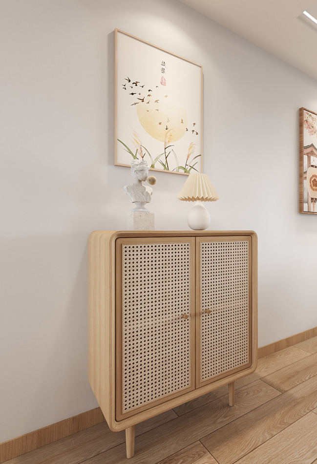 诸暨·西湖公馆134㎡日式原木风，去客厅化装修，打破传统观念