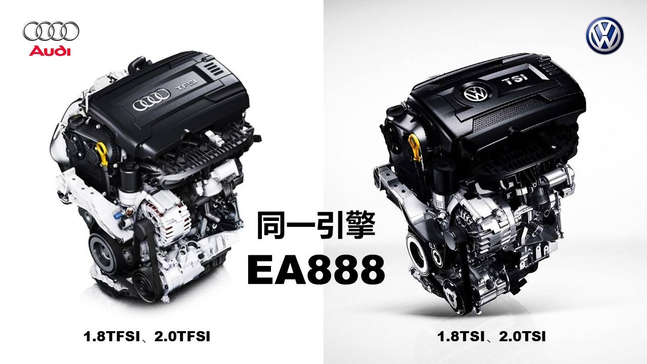 都是EA888,发动机，大众叫TSI，奥迪叫TFSI，到底有什么不同？