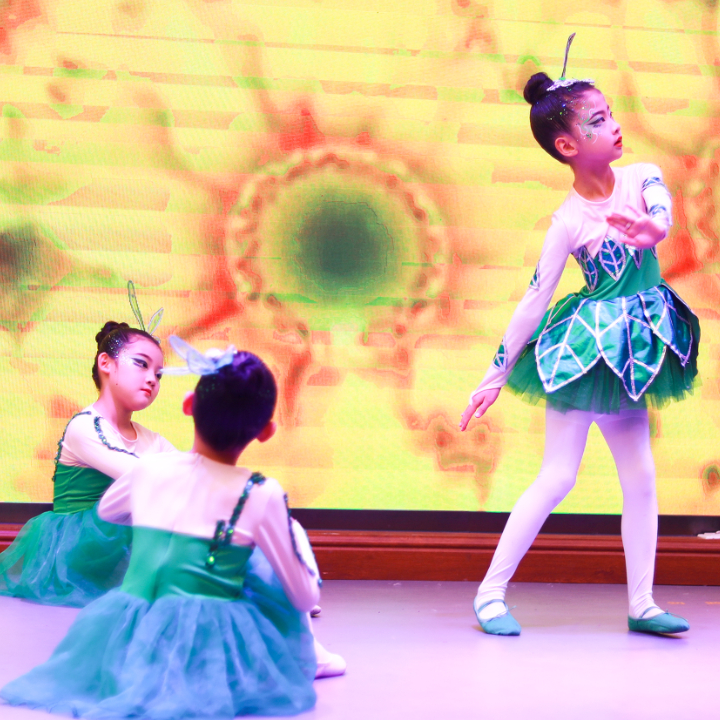 天府新区华阳实验小学举行“童星耀五月·艺术绽花开”群舞比赛