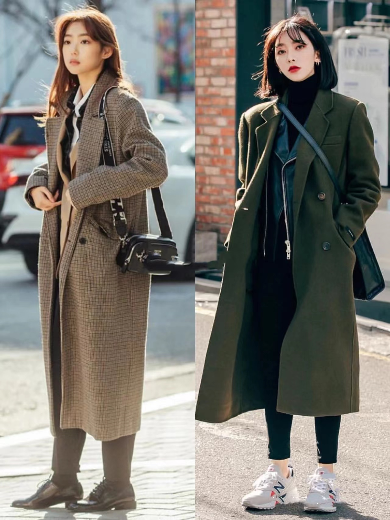 韩国女生穿大衣为什么这么好看？整理18套街拍示范，照穿洋气高级