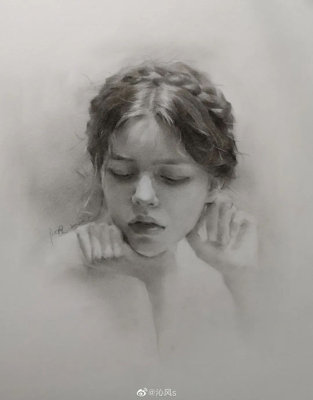 画皮画骨难画魂，她用木炭把明星画活了，王一博鞠婧祎眼神看醉了