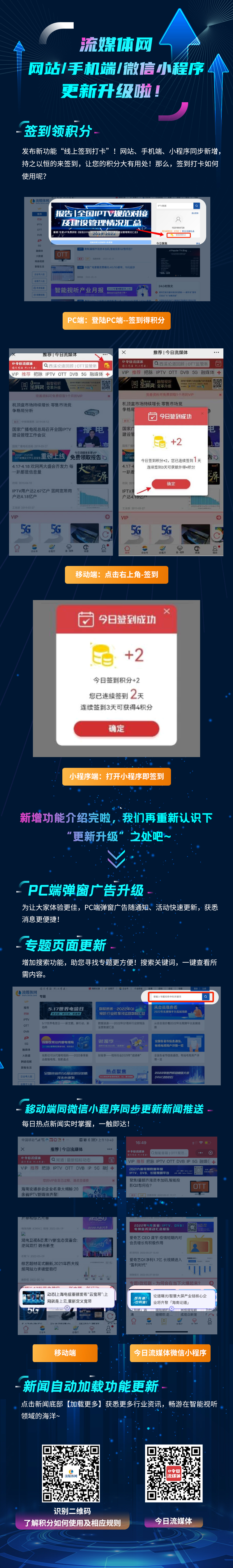 网站+今日流媒体手机端+微信小程序全面升级！让我们来看看吧