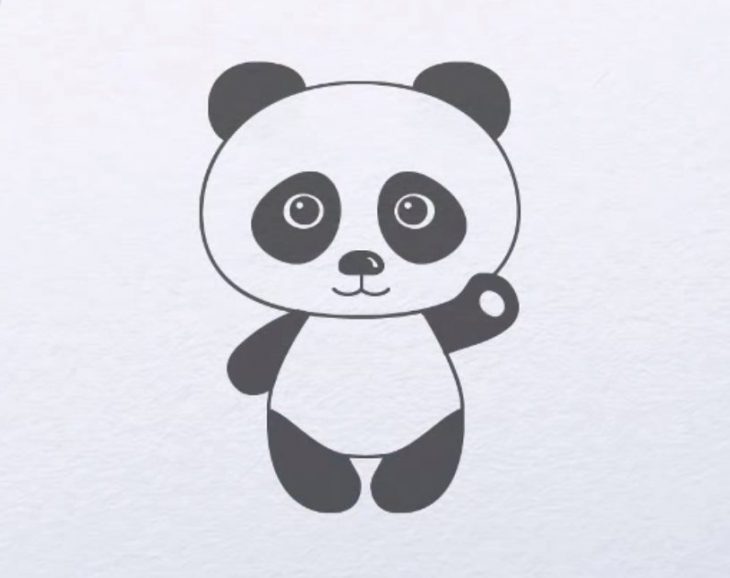 简单素描图片卡通动物(素描熊猫的图画) - 赤虎壹号