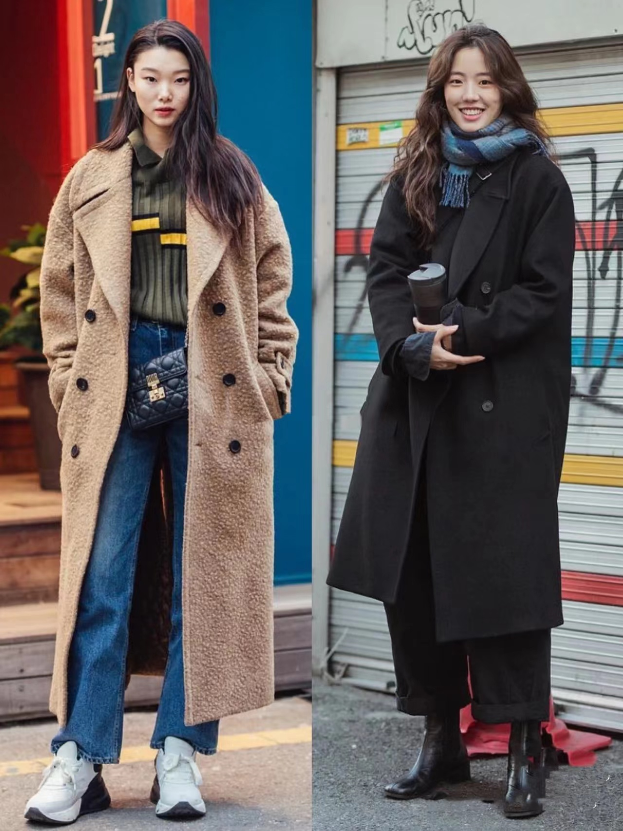 韩国女生穿大衣为什么这么好看？整理18套街拍示范，照穿洋气高级