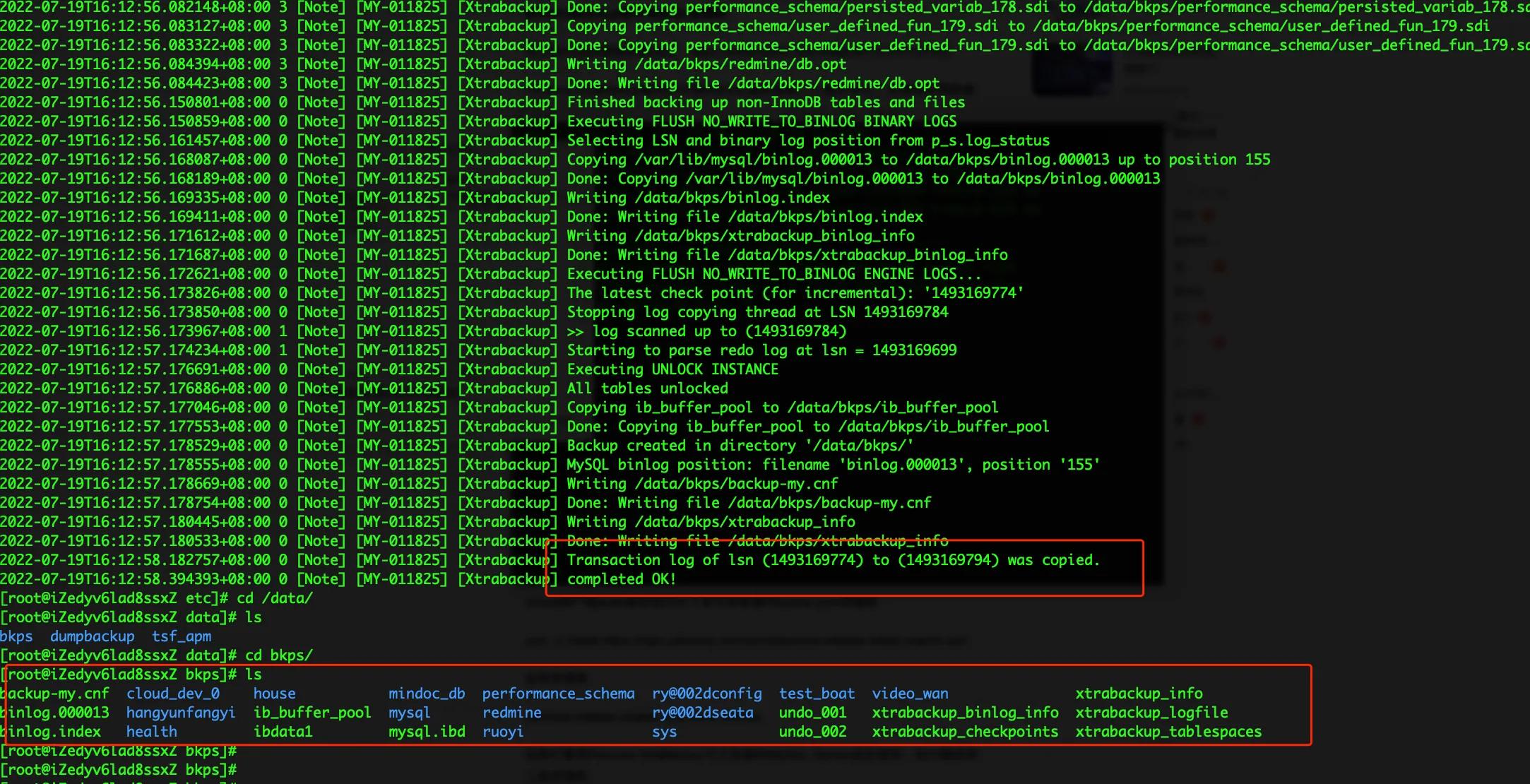 MySQL xtrabackup 安装备份简单demo