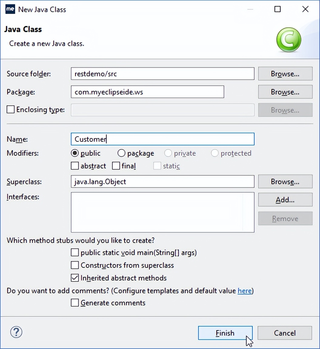 Java IDE MyEclipse 使用教程：创建一个新的 REST Web 服务