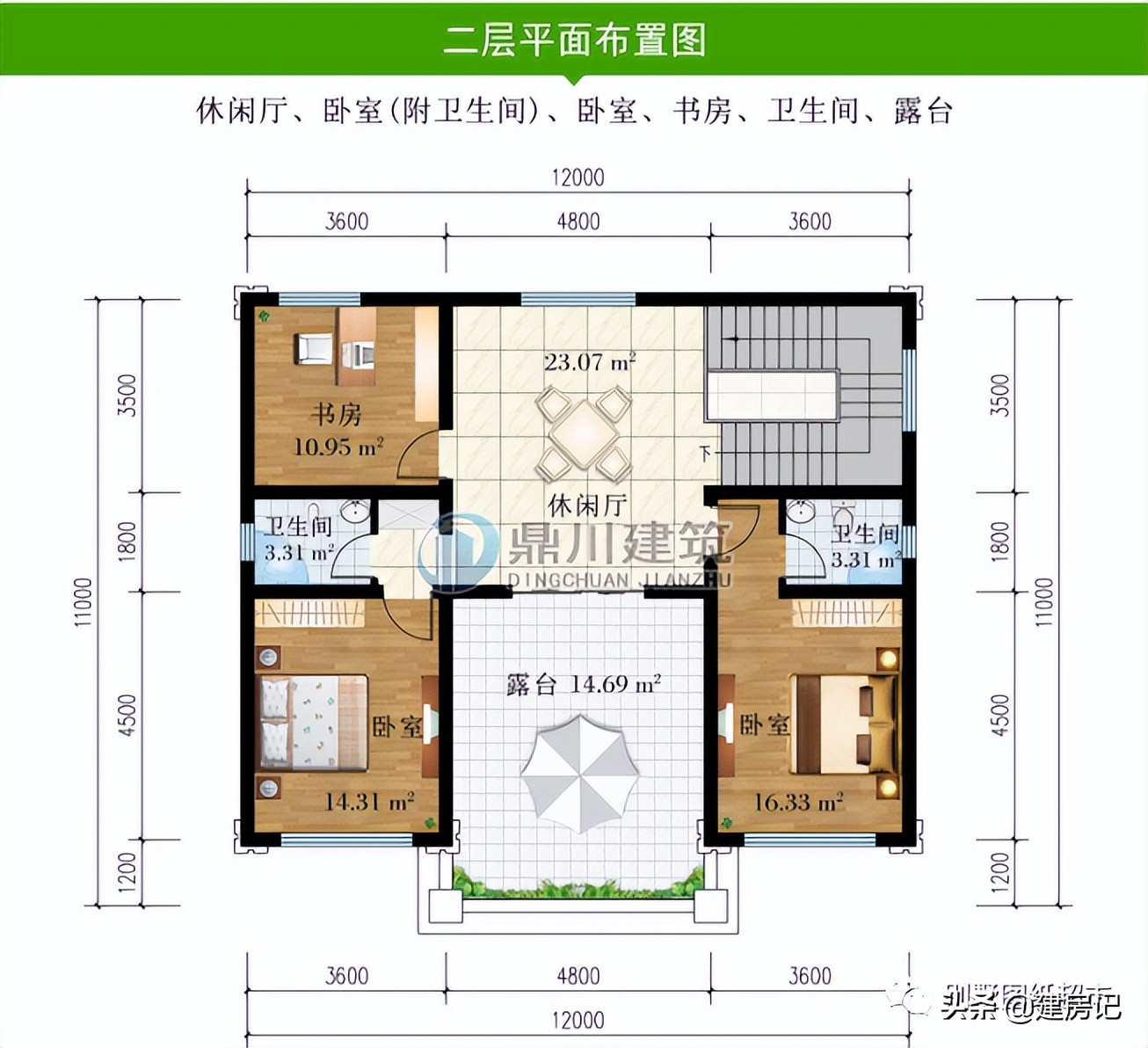 江苏二层新中式别墅，12×11米，外观经典耐看，回村建好传三代