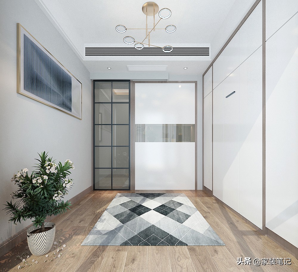 130㎡的四居室，装修现代中式，全屋时尚、前卫又有意境，很喜欢