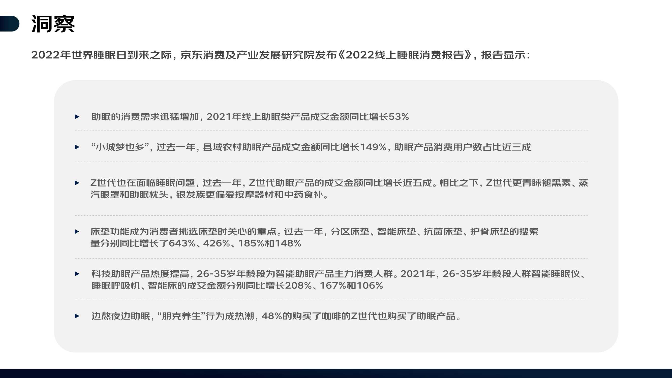 2022线上睡眠消费报告（京东）