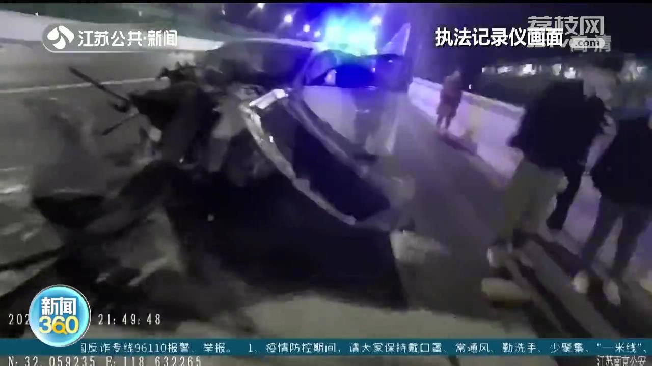 男子醉驾撞碎隔离墩 迷糊中一直喊着妻子名字