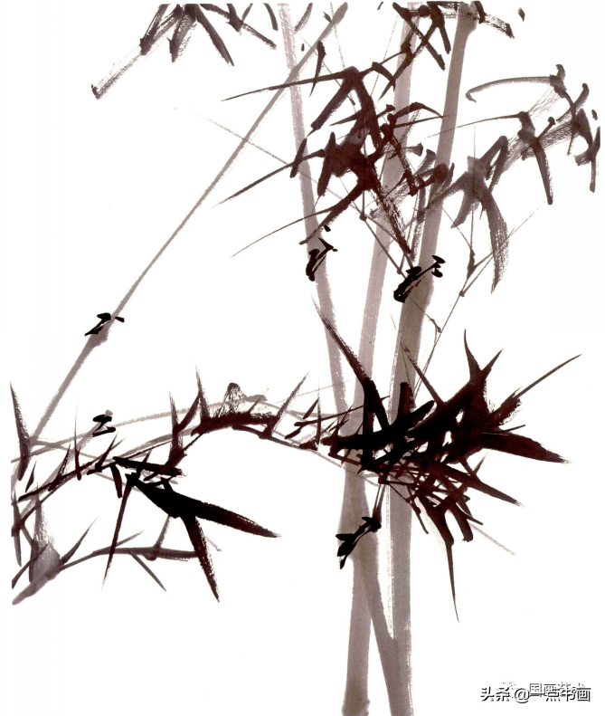 墨竹图竹枝画法（墨竹的详细步骤画法分享）