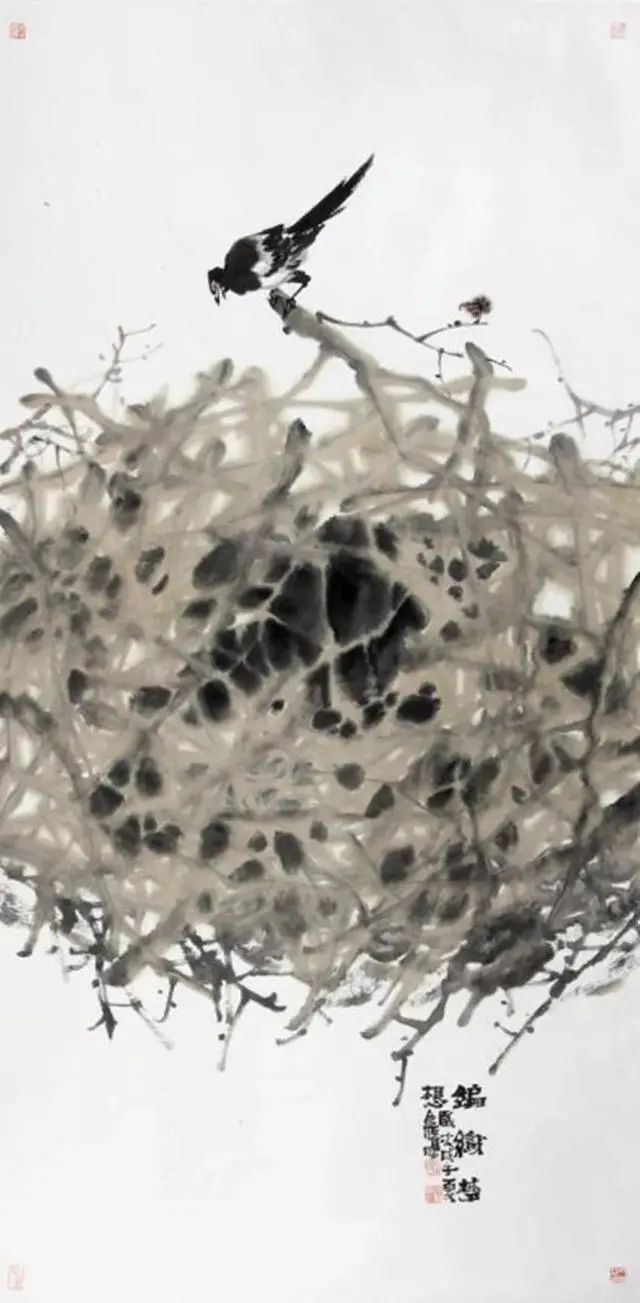 意境清远，笔墨雅洁的花鸟画