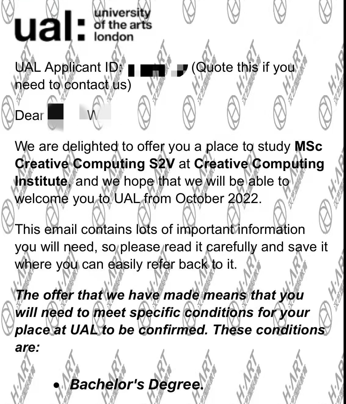 法律转艺术，半年我拿了伦艺4张offer