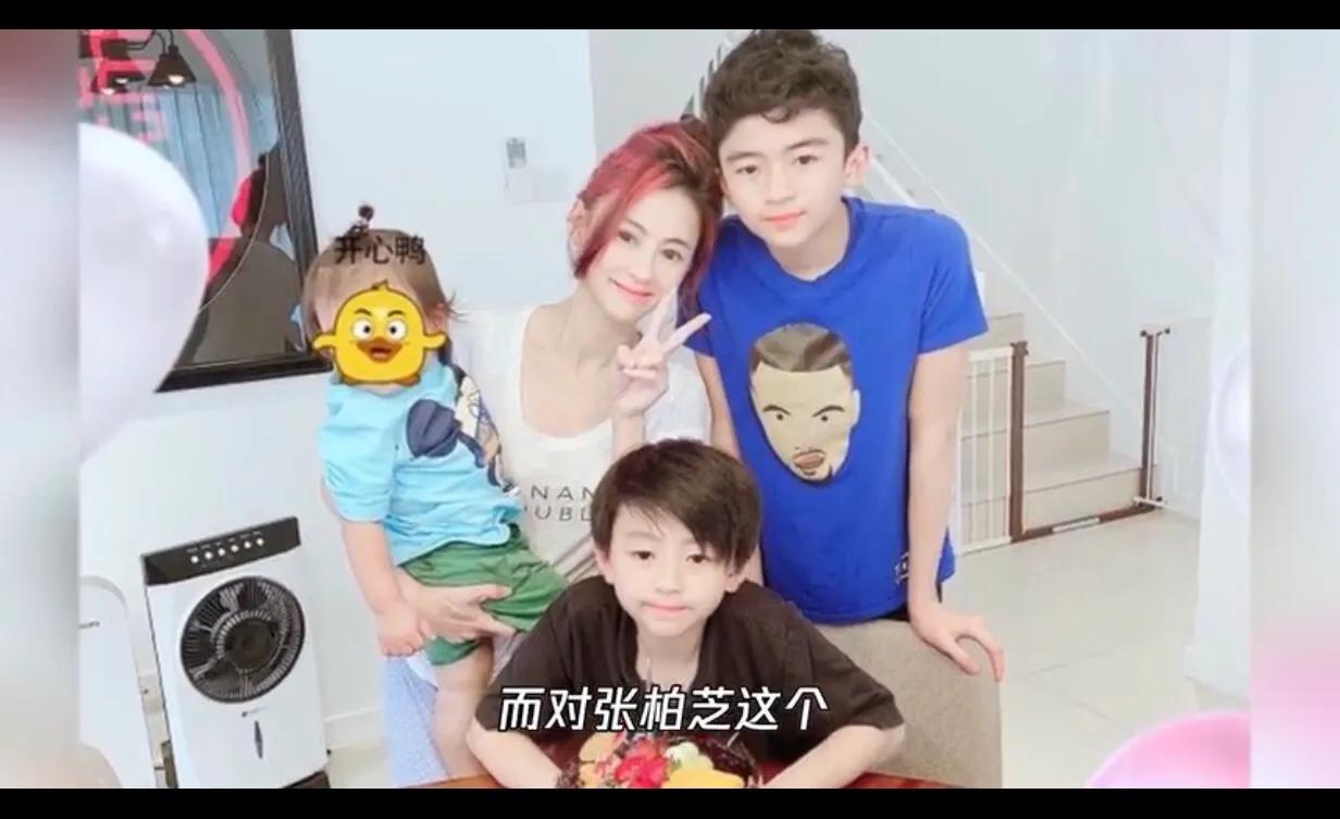 张柏芝晒三胎儿子近照，三岁儿子满头金发，生父身份再引猜疑