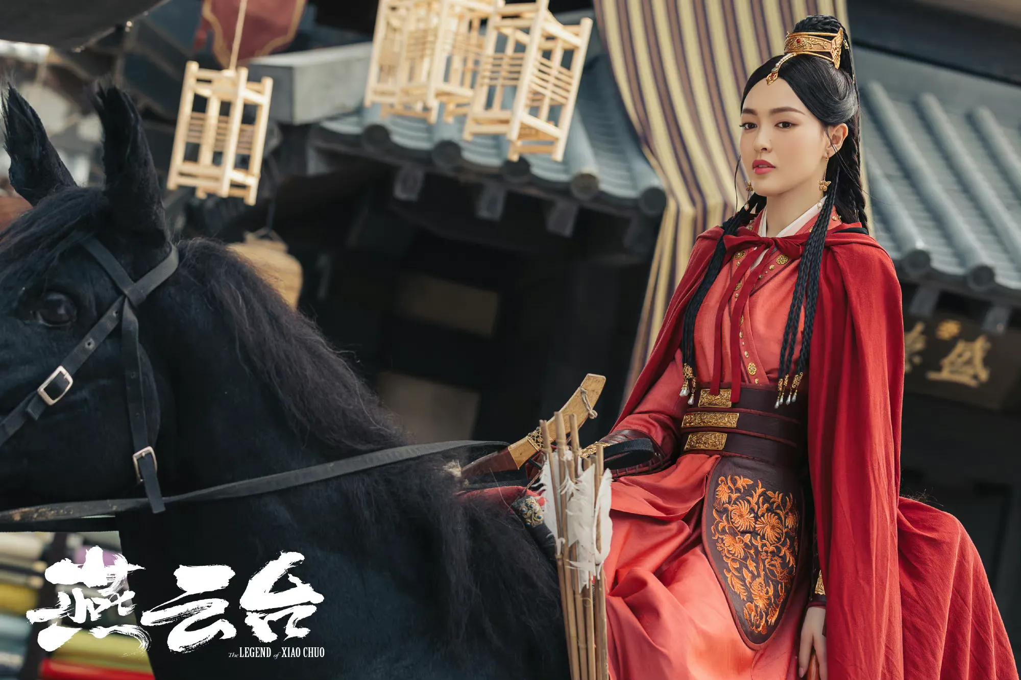 唐嫣《燕云台》骑大马 射大箭，草原女孩的日常