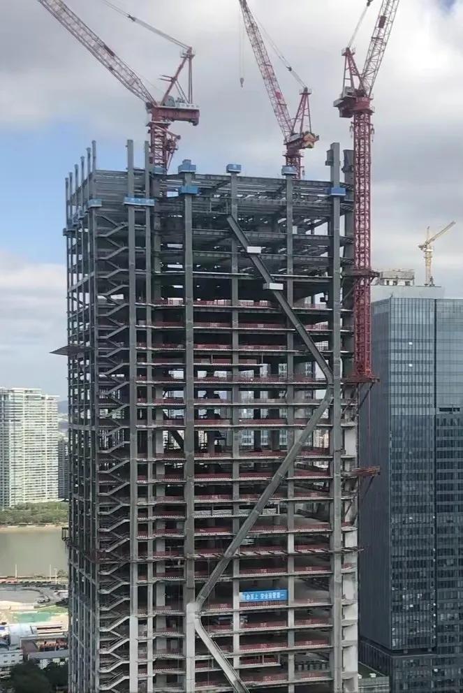 亚洲在建最高的纯钢结构摩天楼—375.5米广商中心，最新施工进度