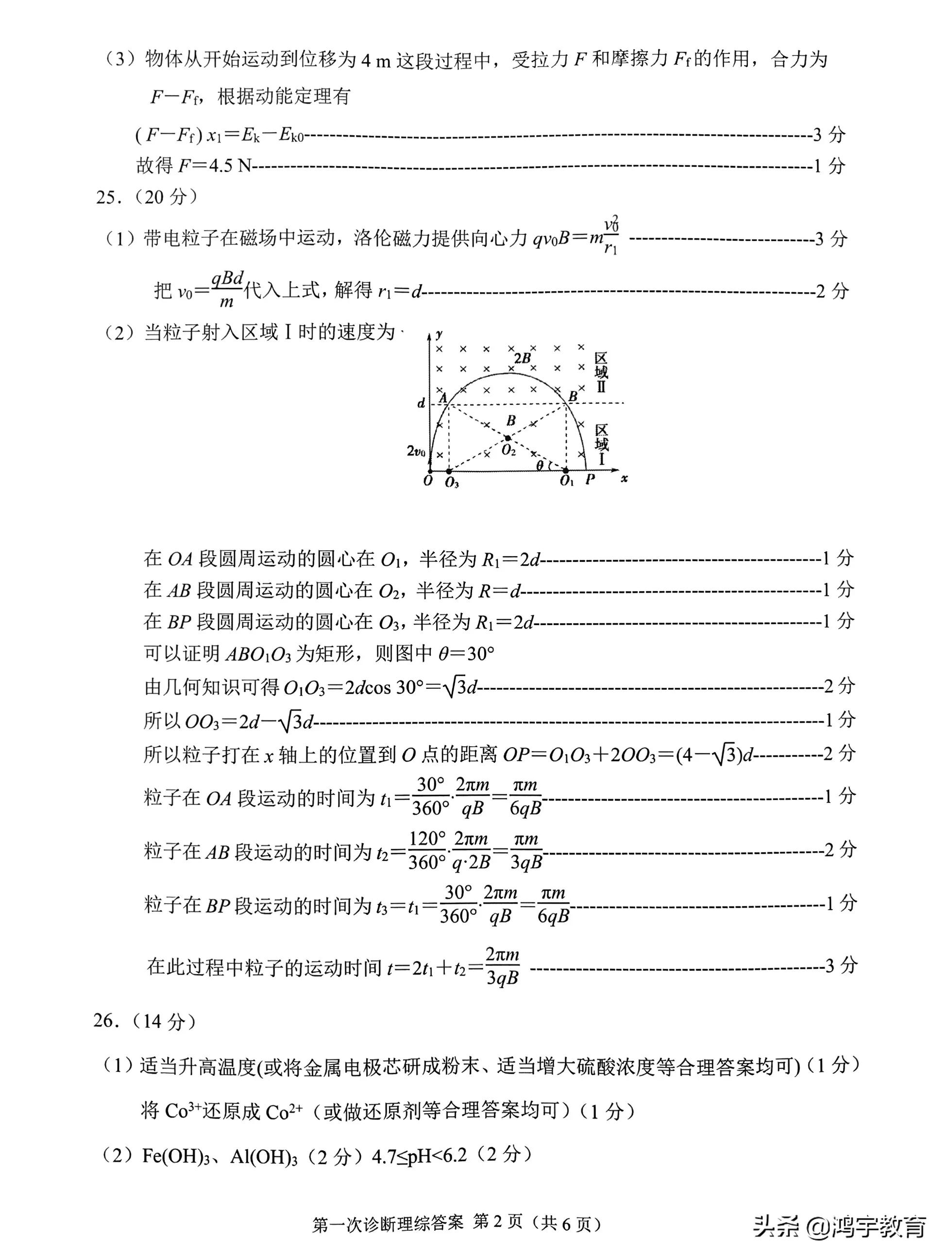2022年甘肃省一诊考试理科综合试题及参考答案汇编