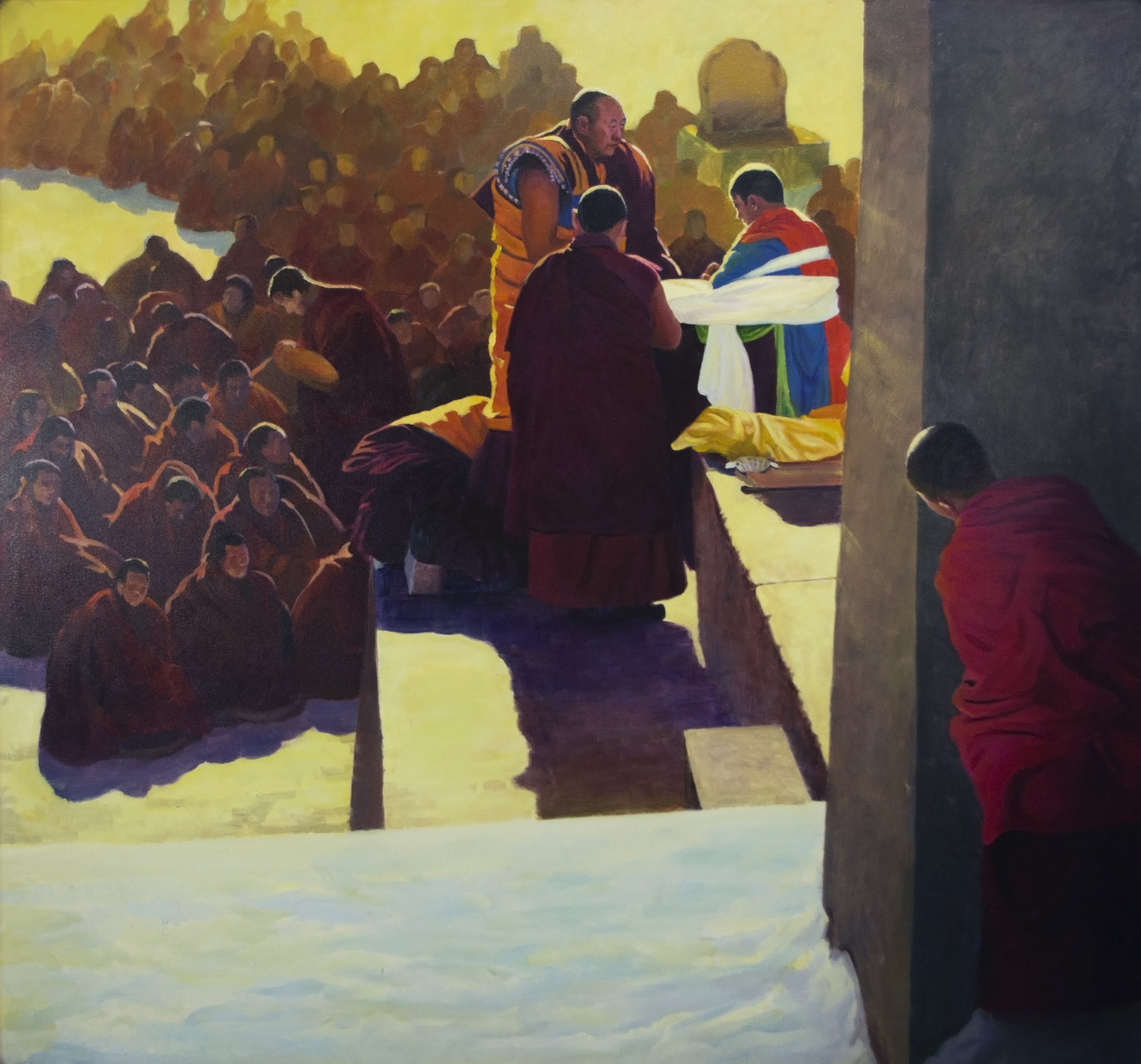 文化名人苗兰桥西藏系列油画震撼时代的作品
