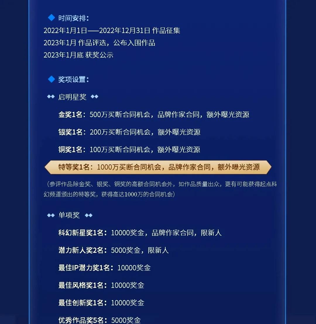 灵境行者第三中文网(起点斥资千万重点支持科幻题材，单特等奖就是一千万，花落谁家？)