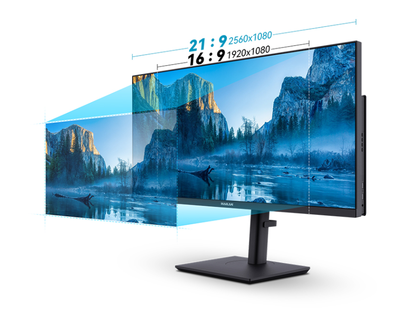 搭载4G独显 海兰神韵W30超宽带鱼屏一体机快人一步