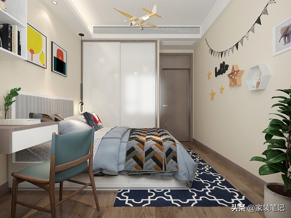 130㎡的四居室，装修现代中式，全屋时尚、前卫又有意境，很喜欢