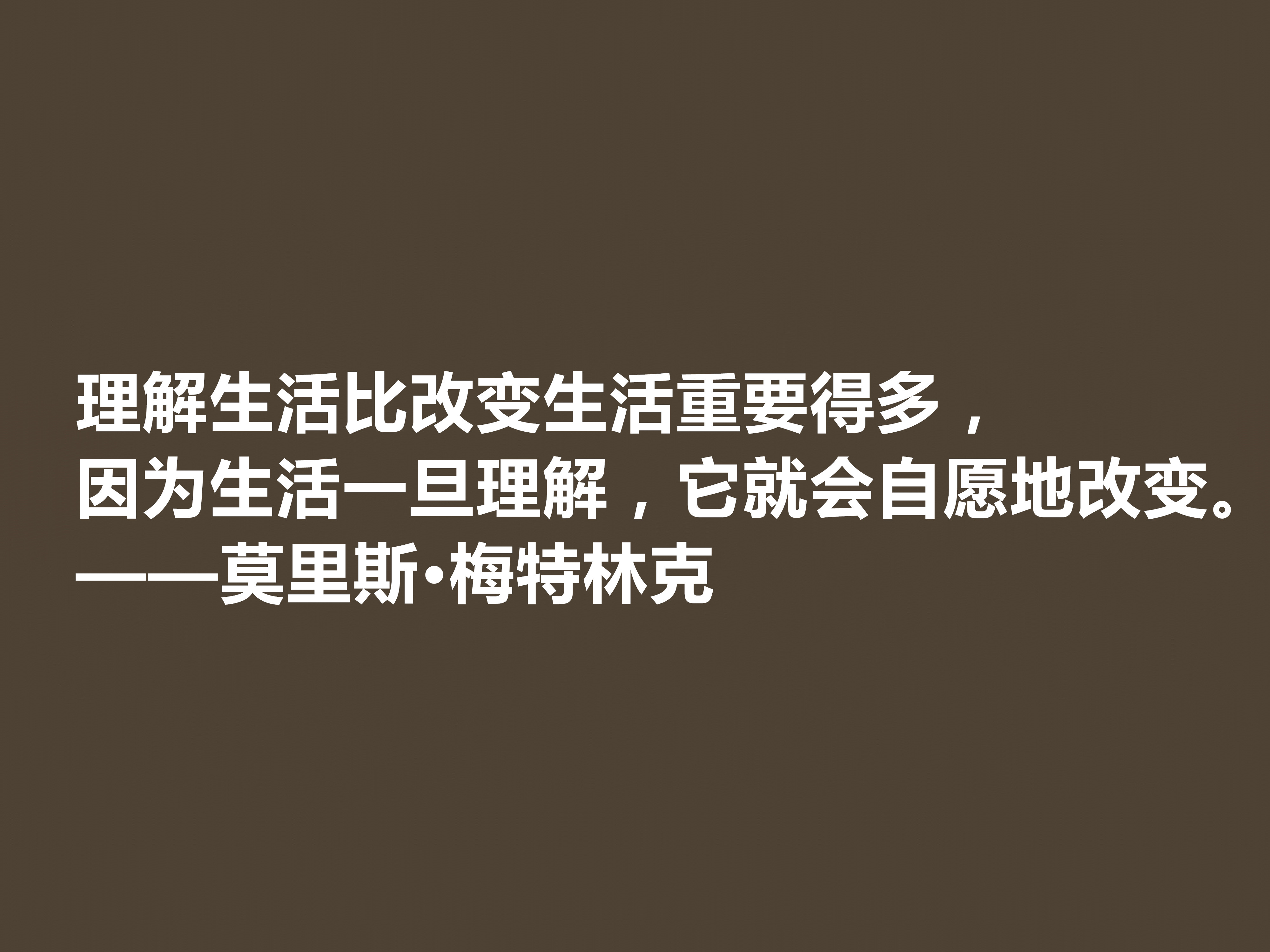 他是象征主义作家，一生追求光明与美，这十句格言，说得真透彻