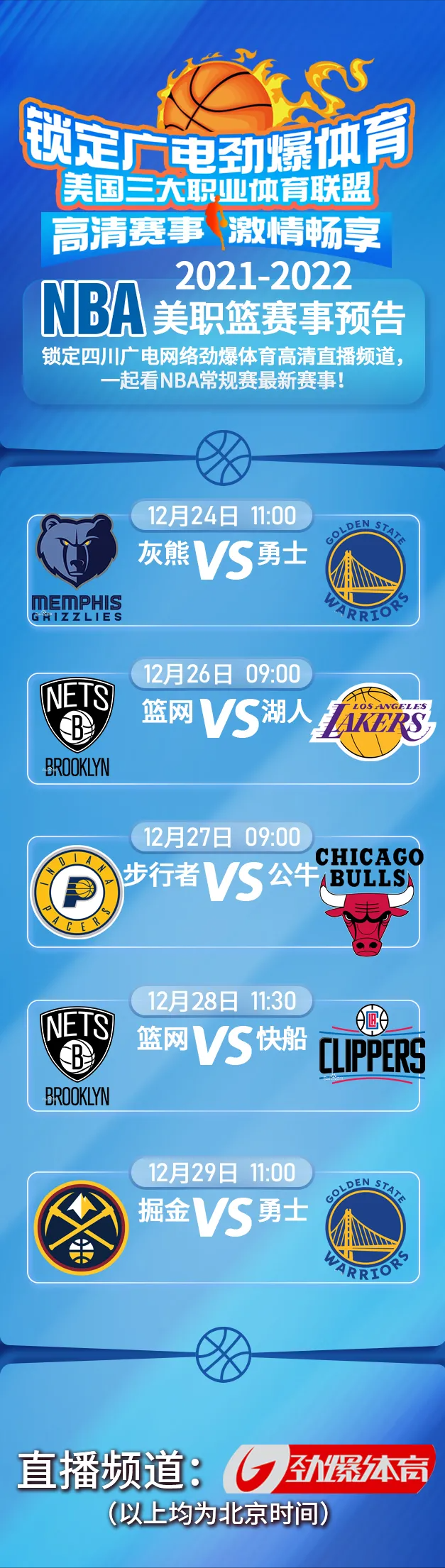 劲爆体育是哪个频道(NBA赛事预告 | 上午11点灰熊VS勇士！精彩比赛锁定广电劲爆体育频道)