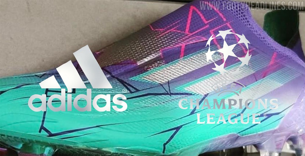欧冠配色adidas X Speedflow+足球鞋实物曝光