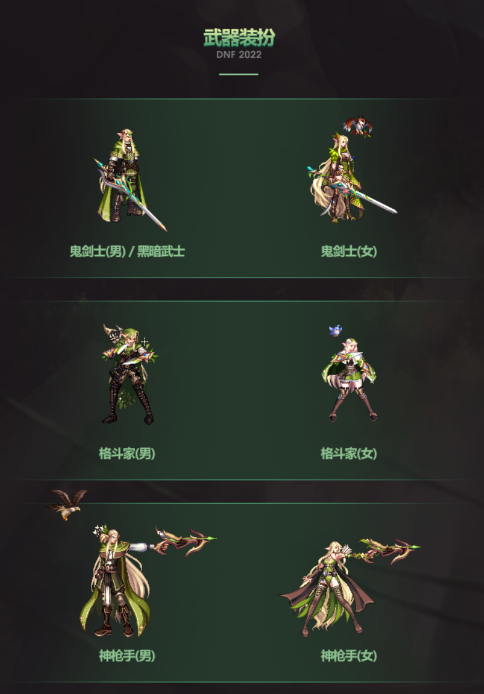 DNF黑色经典精灵咏叹调装扮曝光，世界树果实兑换内容