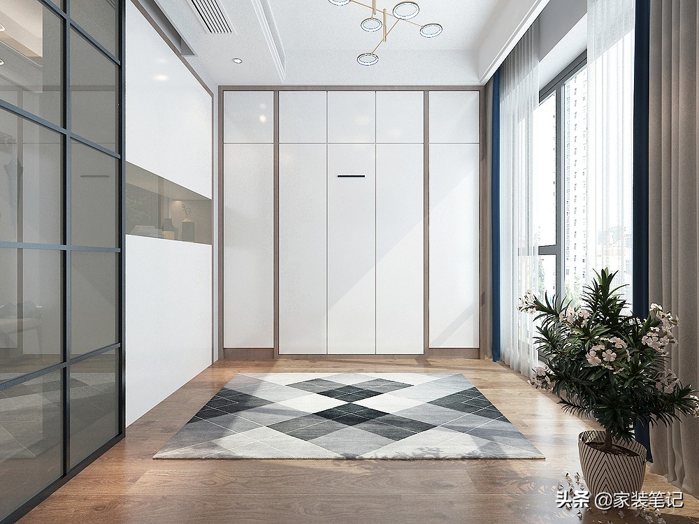 130㎡的四居室，装修现代中式，全屋时尚、前卫又有意境，很喜欢