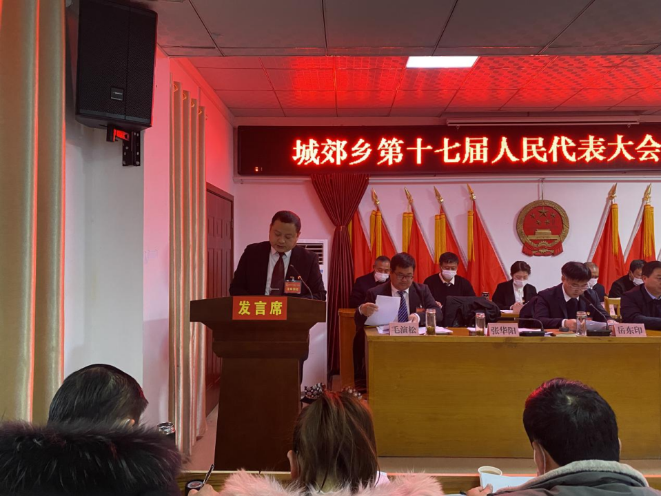 东风浩荡满目春 只争朝夕启新程 ——桐柏县城郊乡：第十七届人民代表大会第一次会议胜利召开