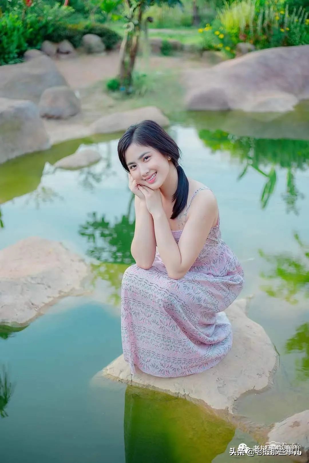老挝水音小姐姐，三年前旧照翻出，超可爱