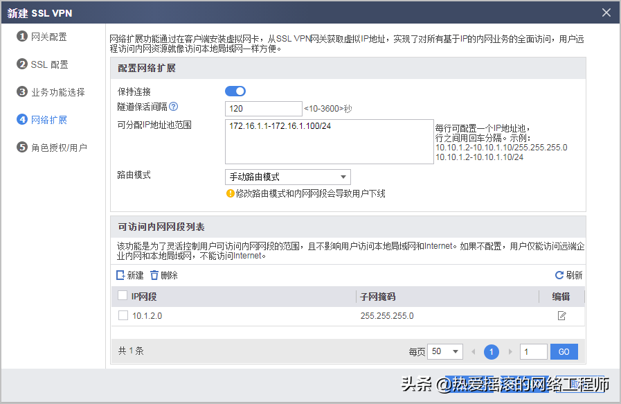 华为USG6300防火墙通过Web网页配置SSL VPN案例