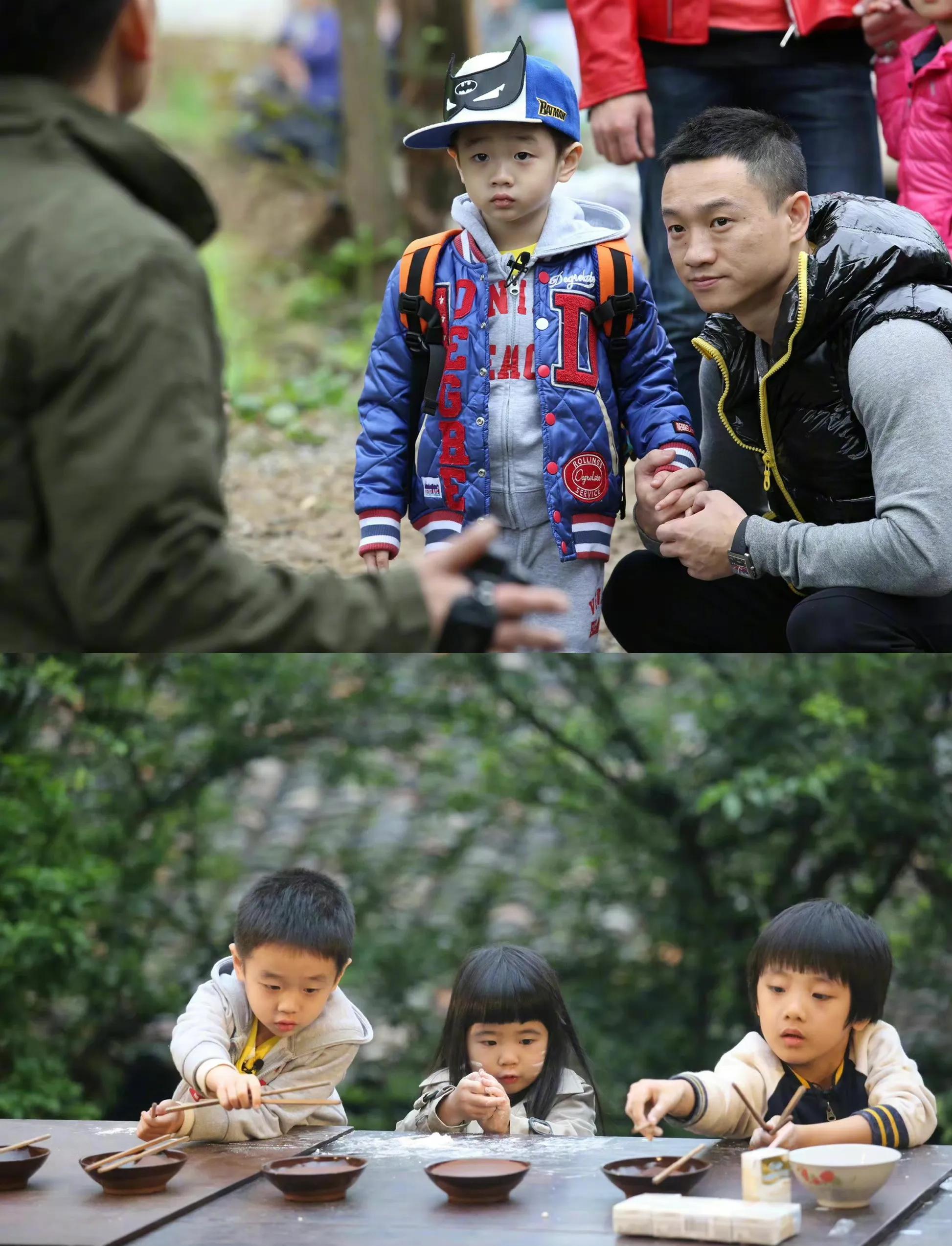 威晒父子合照，杨洋与爸爸穿同款西装，长相没变，体型抢镜