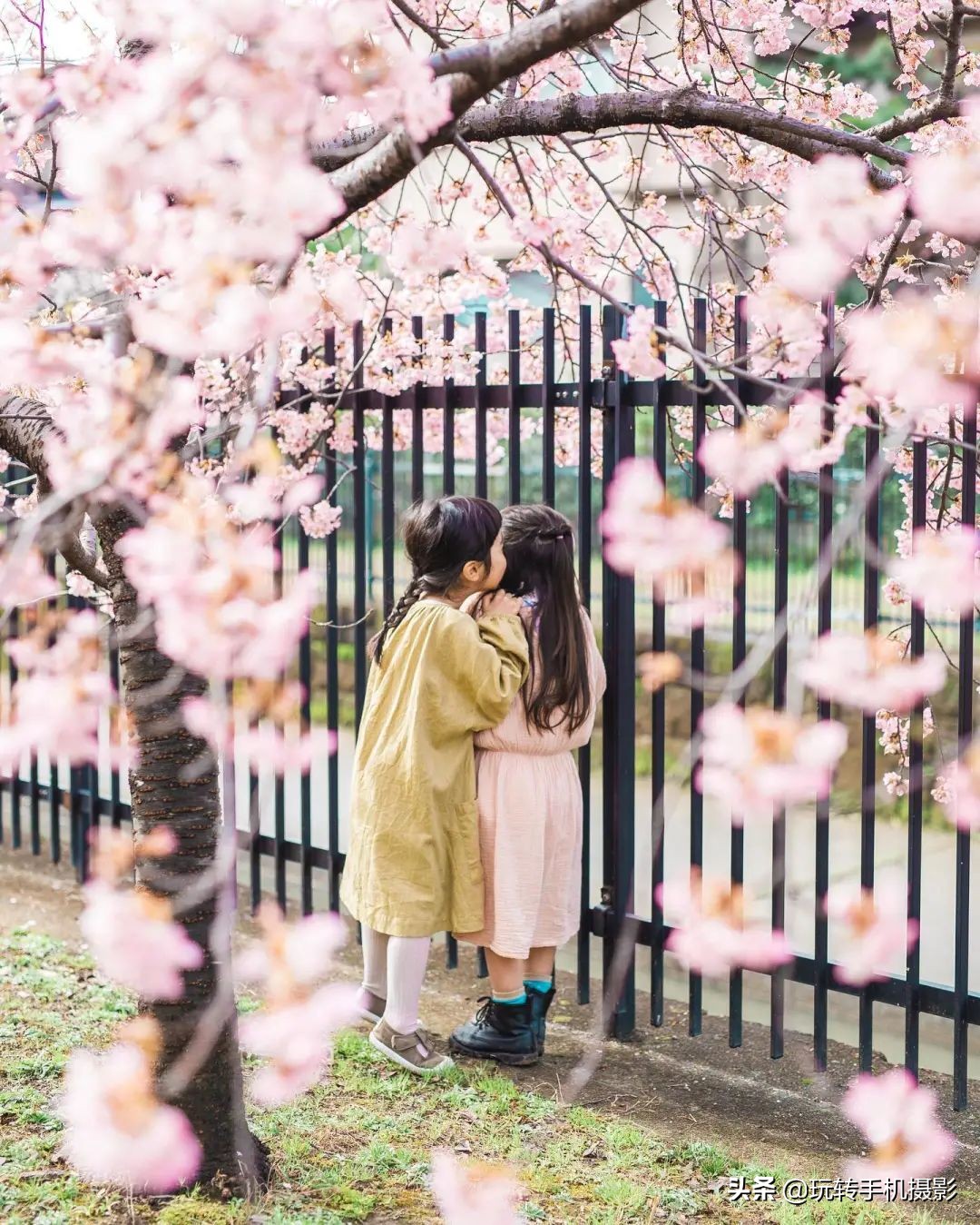 有个会拍照的妈妈,孩子与花的合照每张都超!好!看