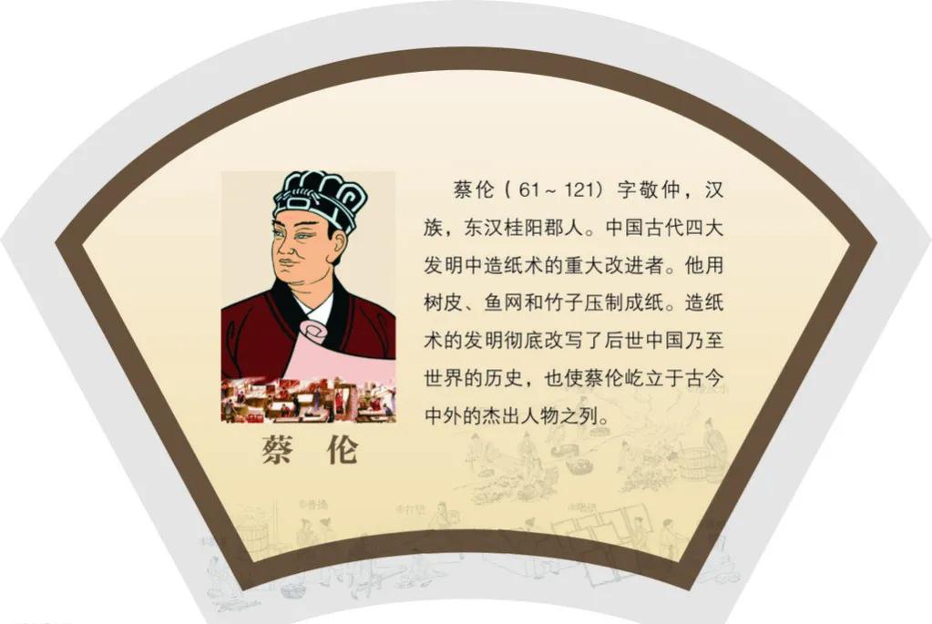 蔡伦因此也位列四大发明家