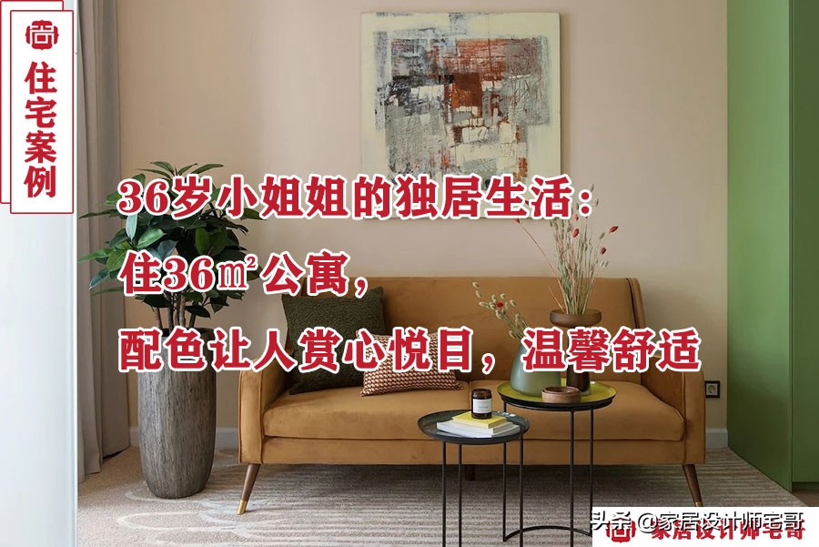 36岁小姐姐的独居生活：住36㎡公寓，配色让人赏心悦目，温馨舒适