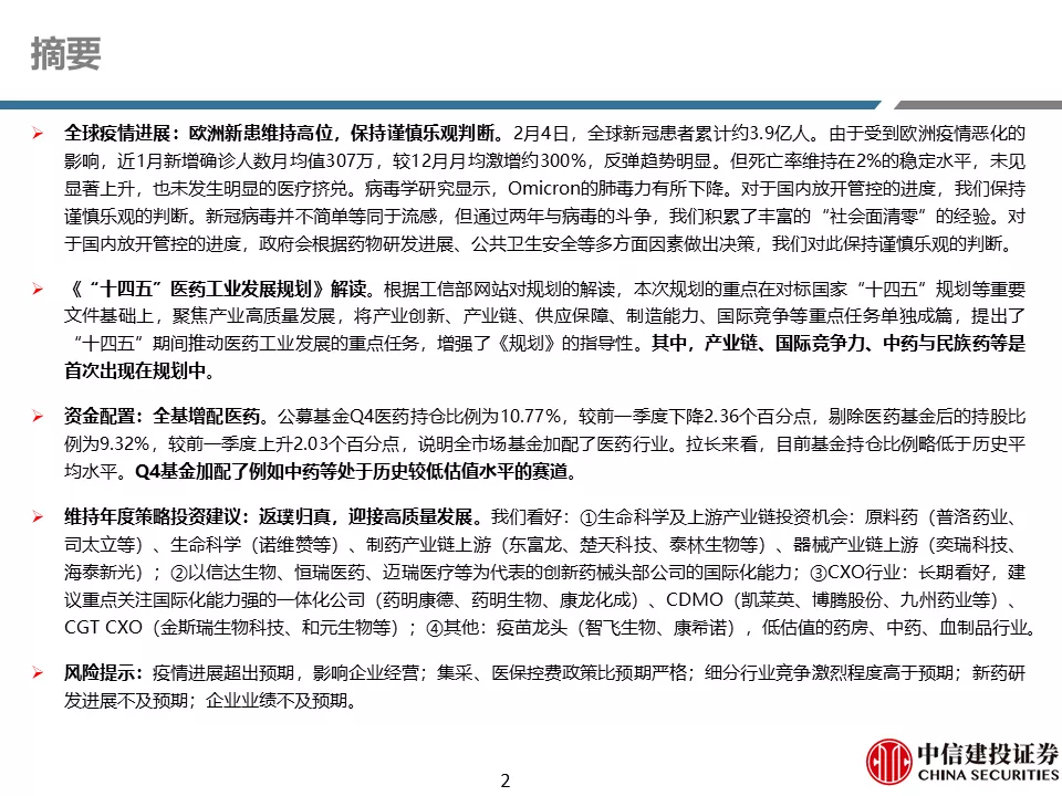中信建投贺菊颖:医药行业返璞归真,迎接高质量发展