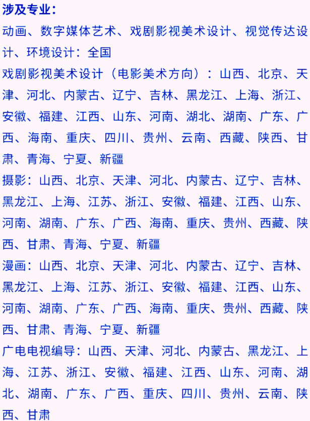 艺考生看过来收藏好！186所大学采取统考成绩招生艺术类专业