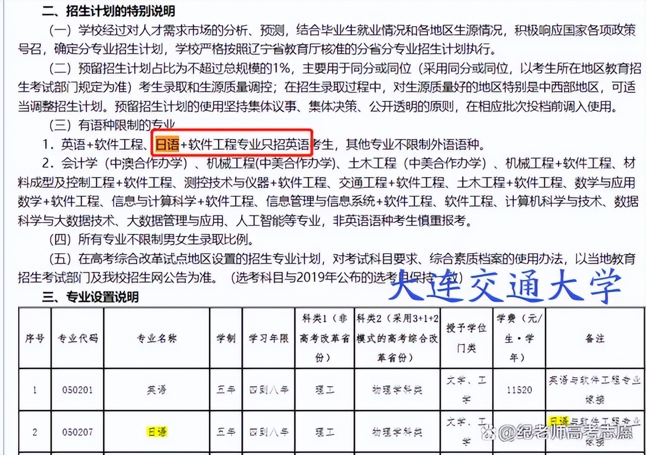 日语等非英语语种的高考生在填报志愿时需要注意哪些事项？