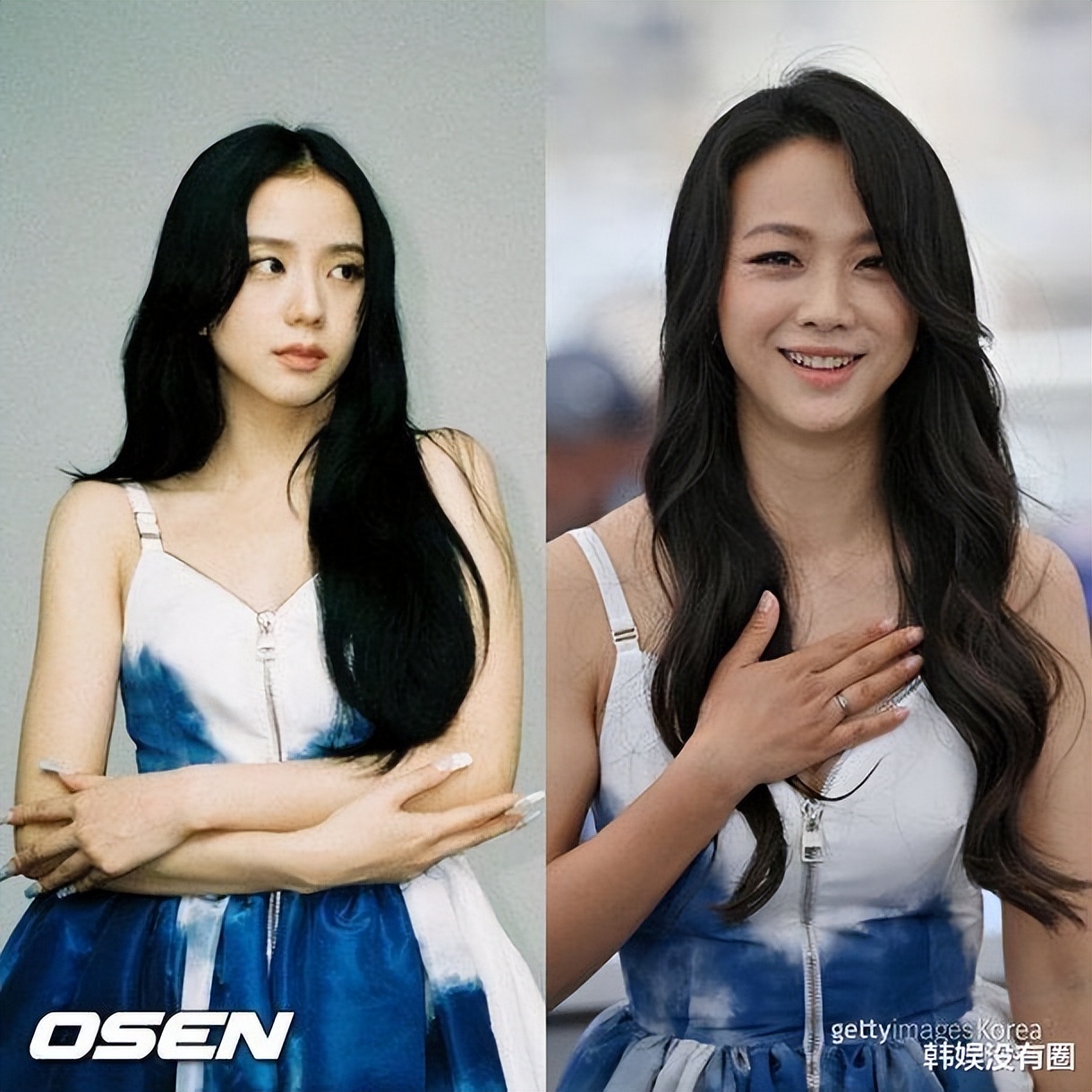 不止撞脸,blackpink金智秀,汤唯还"撞衫"了:400万同款连衣裙