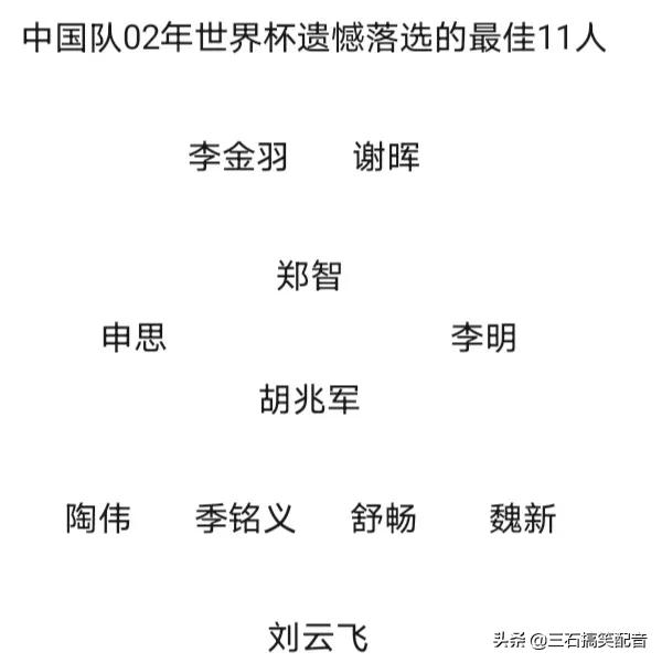 02世界杯中国队哪些人被判刑(中国队02年世界杯遗憾落选的最佳11人)