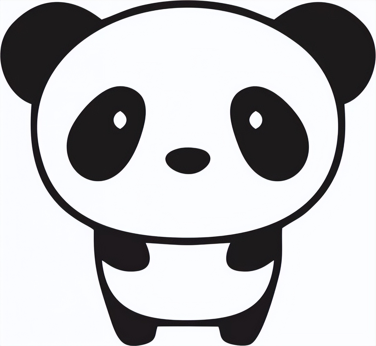 素描熊猫的图画(47张)