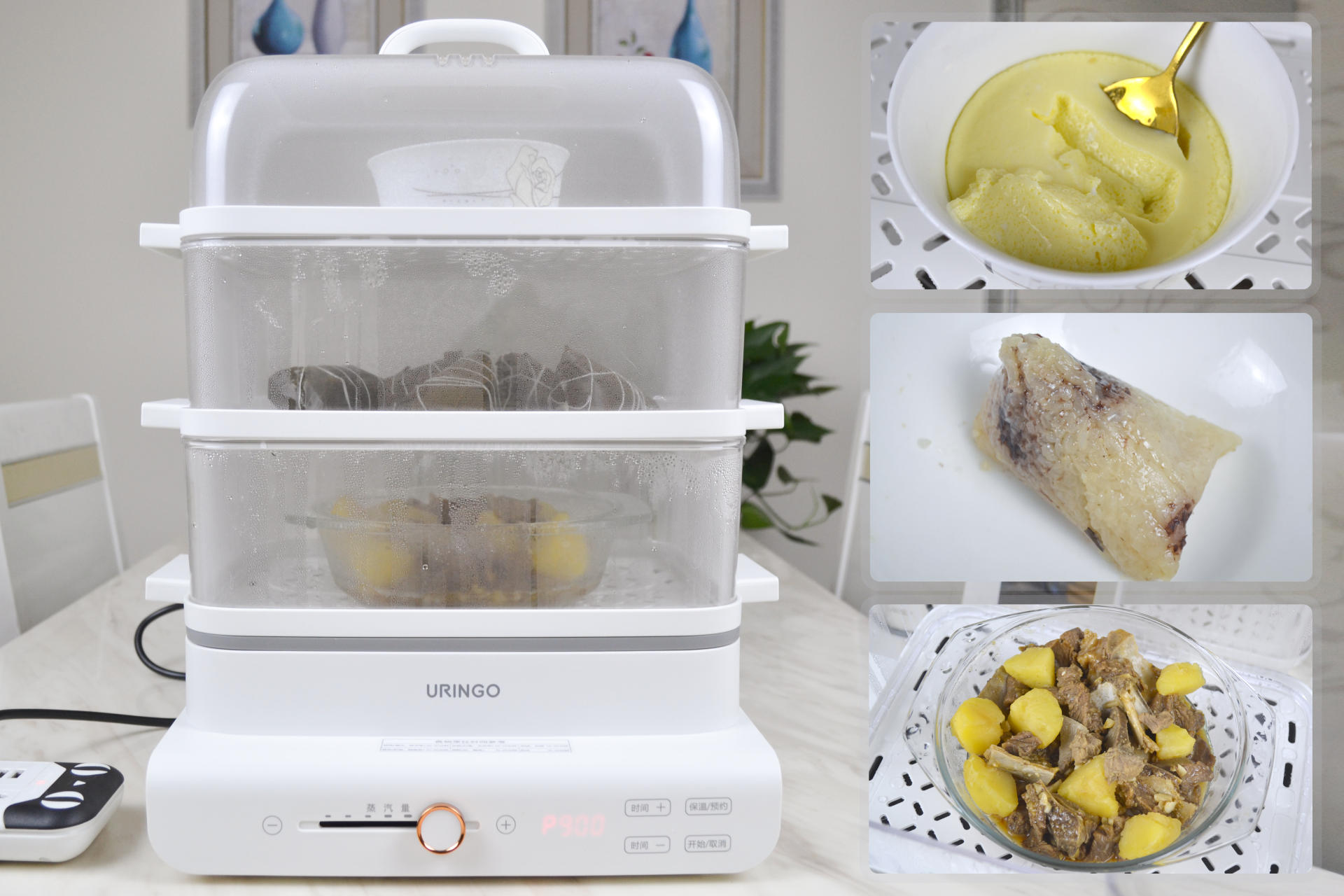 纵享“蒸”时代 精心烹饪低油健康美食 七彩叮当多功能电蒸锅