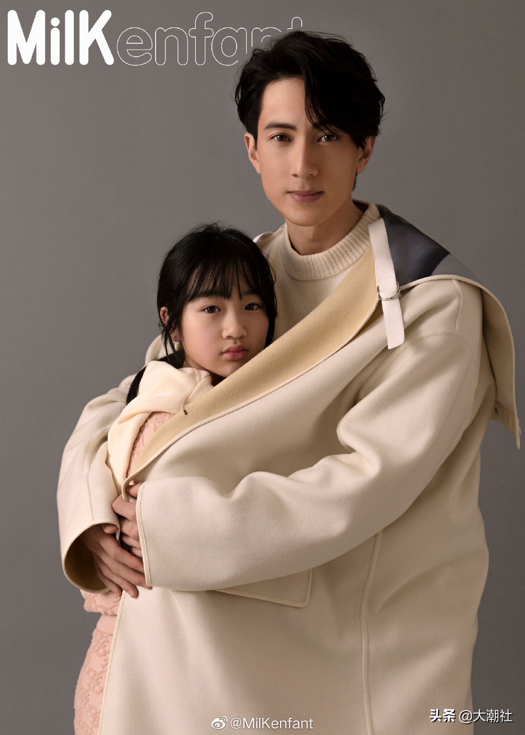 吴尊首带儿女拍杂志封面！11岁Neinei精修图曝光，完全就是美少女