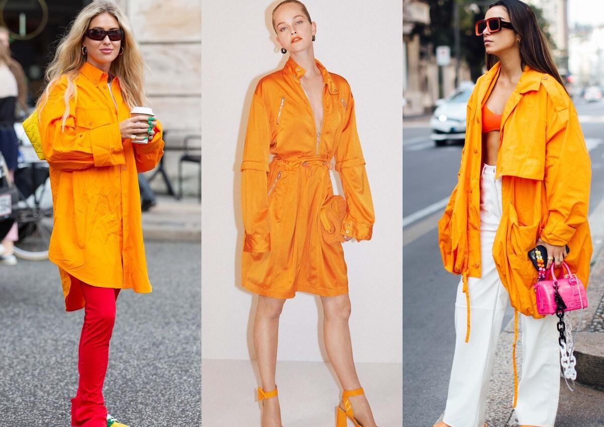 橘色配哪三种颜色好看(冬天也要穿点带颜色的,看时尚达人的橘色穿搭